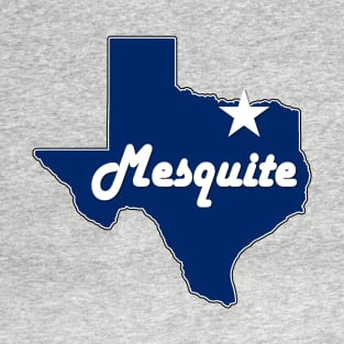 City of Mesquite Texas Lone Star State Map Navy Blue T-Shirt